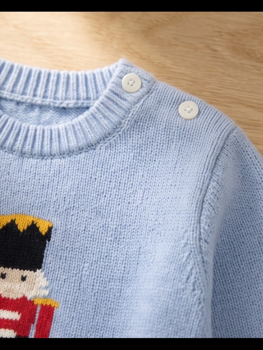 Edgehill Collection Light Blue Knit Nutcracker Sweater & Pants Set